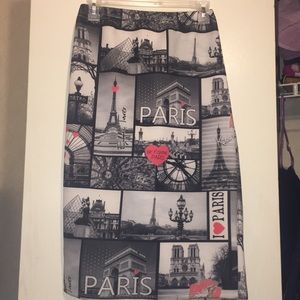 Midi knee length skirt.